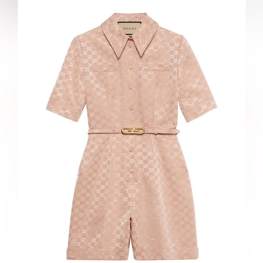 Gucci Beige Monogram Romper